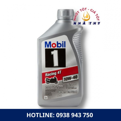 dau nhot nha thy nhot xe may mobil 1 racing 4t 10w 40