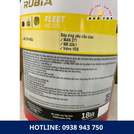 dau nhot nha thy dau nhot dong co diesel total rubia hd 300 20w50 cf4 01