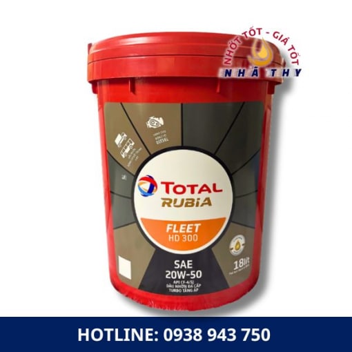 dau nhot nha thy dau nhot dong co diesel total rubia hd 300 20w50 cf4