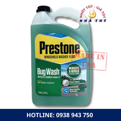 dau nhot nha thy nuoc rua kinh o to prestone bug wash