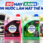 Nước làm mát đỏ và xanh có trộn được không?